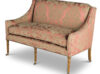 Bespoke handmade and luxury sofa in red and golden damask. - Beaumont & Fletcher