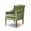 Bespoke, handmade armchair in green velvet. - Beaumont & Fletcher