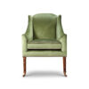 Bespoke, handmade armchair in green velvet. - Beaumont & Fletcher