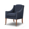 Bespoke, handmade armchair in dark blue linen. - Beaumont & Fletcher