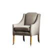 Bespoke, handmade armchair in light grey linen. - Beaumont & Fletcher