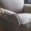 Bespoke, handmade armchair in check. - Beaumont & Fletcher