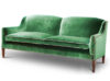 A handmade Art Deco style sofa upholstered in a luxurious green silk velvet. - Beaumont & Fletcher