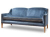 A handmade Art Deco style sofa upholstered in a luxurious blue silk velvet. - Beaumont & Fletcher