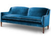 A handmade Art Deco style sofa upholstered in a luxurious blue silk velvet. - Beaumont & Fletcher