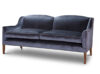 A handmade Art Deco style sofa upholstered in a luxurious blue silk velvet. - Beaumont & Fletcher