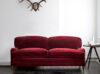 A luxurious deep seated sofa in a red velvet mohair fabric. - Beaumont & Fletcher