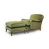 Bespoke, handmade armchair with ottoman in velvet. - Beaumont & Fletcher