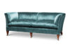 Elegant, neoclassical designed sofa in teal silk velvet. - Beaumont & Fletcher