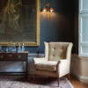 Bespoke, handmade armchair in linen with luxury light. - Beaumont & Fletcher