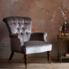 Bespoke, handmade chair in velvet - Beaumont & Fletcher