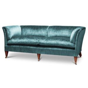 Pompadour high back sofa in Como - Teal