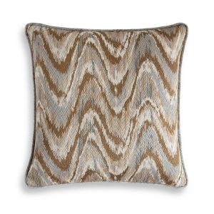 Kyma cushion - Driftwood backed and piped in Como silk velvet - Sage