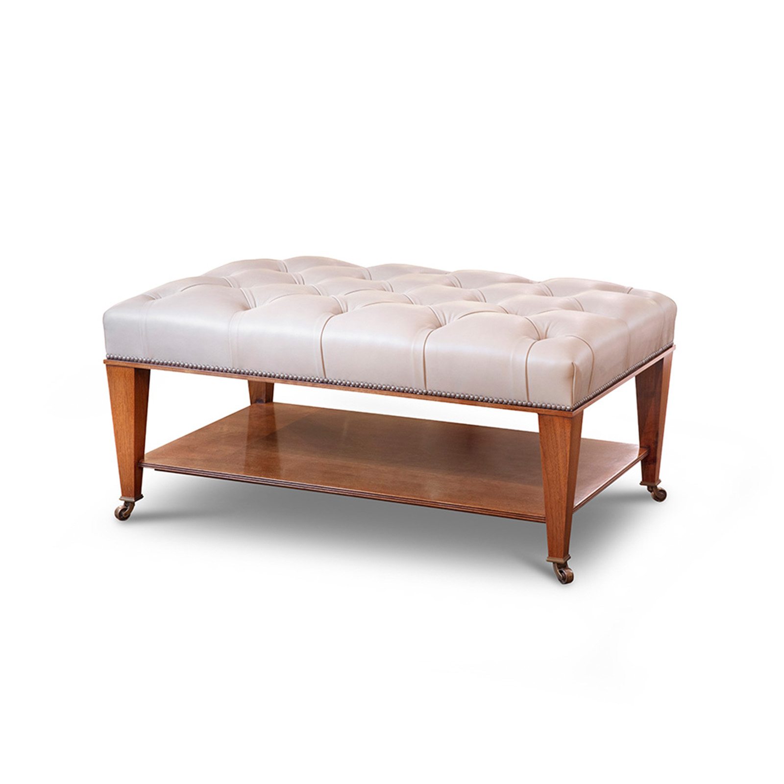 Low store rectangular ottoman