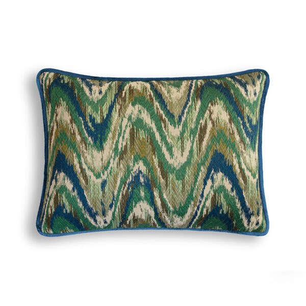 Kyma Sherwood cushion with Capri - Prussian blue