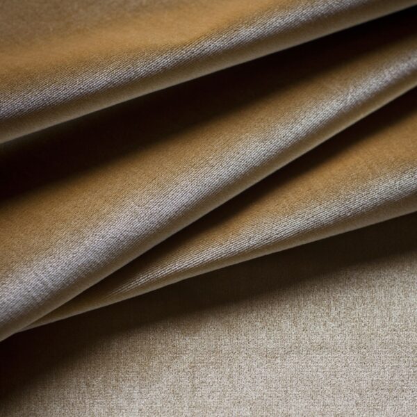 A swatch of a luxurious silk velvet in a beautiful shade of almond