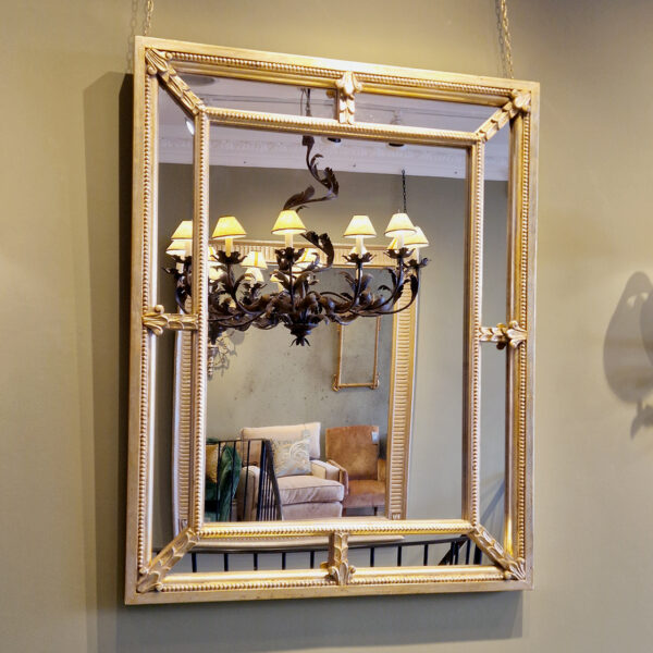 Georgian small mirror in bespoke champagne finish_0