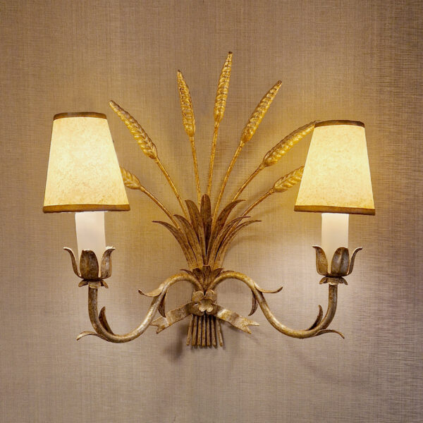 Wheatsheaf wall light Distressed silver